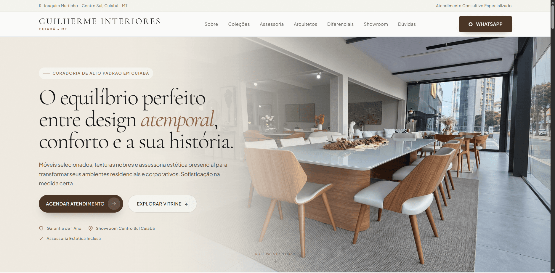 Print oficial do site Guilherme Interiores
